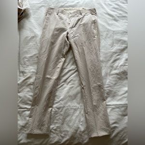 Ludlow Slim-fit unstructured suit pant in Irish cotton-linen blend